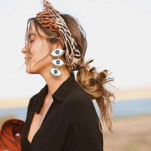 💙Three Enamel Evil Eye Earrings💙